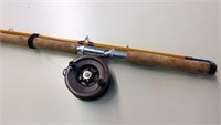 Antique Wooden FIFER Mooching Rod with ALPHA Reel