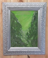 Abstract Oil on Board in Nice Frame