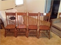 4 STRAIGHT BACK CHAIRS
