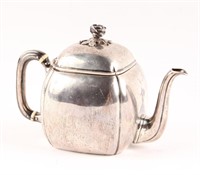 FRENCH STERLING SILVER TEAPOT WITH ROSE FINIAL