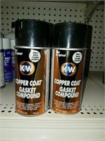 11 cans K&W copper coat gasket compound net