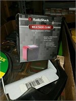 2 Box lots of assorted items: Radio Shack weather