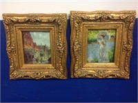 2 FRAMED PAINTINGS SIGNED