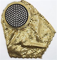 Mesh Coin Purse with Rhinestones & Compact in Top