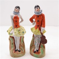 Pair of German Harlequin Dancer Figurines