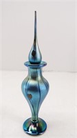 "Zweifel"  Blue Art Glass Perfume Bottle