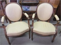 Pair of Fine Upholstered Parlor Chairs
