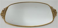 Dresser Mirror Tray w/Brass Cherub Handles