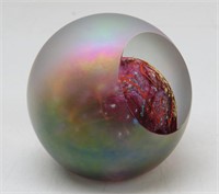 Frosted Glass Eye Celestial Planet Paperweight