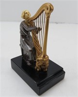 Cryselephantine Harp Musician French Figurine