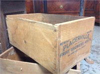 PLACERVILLE FRUIT GROWERS ADVERTISING BOX
