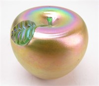 Signed/ Numbered Art Glass Apple Paperweight