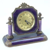 Art Deco Purple Dresser Clock Made in Germany