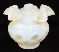 Fenton Coindot French Opalescent Vase