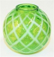 Fenton Lime Opalescent Diamond Optic Ivy Bowl