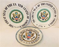 3 Plates, Great Seal Of The United States