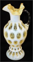 Fenton Honeysuckle Opalescent Coindot Vase