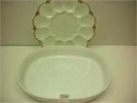 Egg Plate and Casserole Dish