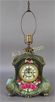 Royal Bonn Porcelain Clock with Ansonia Works