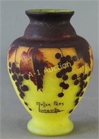 Muller Freres, Luneville, French Art Glass Vase
