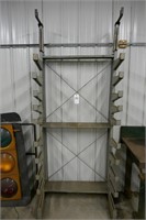 ADJUSTABLE METAL DISPLAY RACK FOR WOOD,METAL,