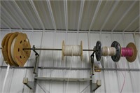 3 SPOOLS OF WIRE & 2 REELS OF WIRE SHRINK WRAP