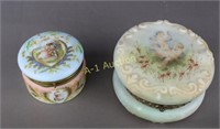 Two Wave Crest Dresser Boxes with Rare Decoration