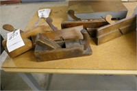 MOLDING PLANES & BOX OF HOMEADE WOOD PLANES