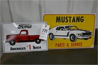 2 METAL SIGNS-FORD AMERICAS #1 TRUCK &