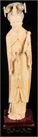 Antique Finely Carved Chinese Ivory Woman Figure