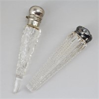 Two Victorian Crystal Smelling Salts Bottles