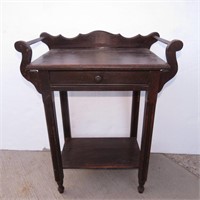 Antique Dark Wood Wash Stand