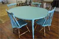 Painted Dining Table w/ 4 Chairs