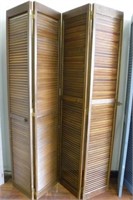 Brown 4 Section Louvered Divider