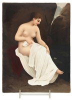 KPM Porcelain Plaque Bathing Nude