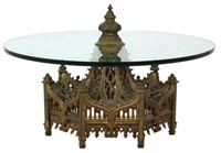 Gothic Pierced Bronze Center Coffee Table