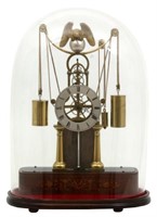 Rare French Weight Driven Skeleton Clock