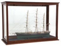E.L. Bumstead Model Clipper Ship in Display Case