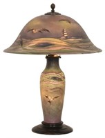 20 in. Pairpoint Seagull Table Lamp
