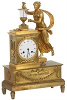 Dubuc French Bronze Silk Thread Mantle Clock