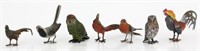 7 Austrian Cold Painted Bronze Birds