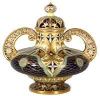 Royal Crown Derby Porcelain Covered Urn