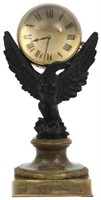 Onyx & Bronze Eagle Ball Clock