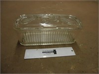 Vintage Glass Refrigerator Box with Lid