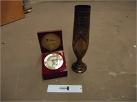 Presentation Clock & Brass Vase