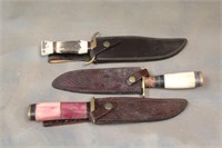 (2) CHIPAWAY FIXED BLADE KNIVES AND (1) FIXED