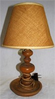 Vintage Wooden Lamp W/ Shade