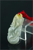 Chinese White Jade Carved Pendant