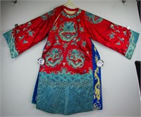 Chinese Imperial Style Red Dragon Robe