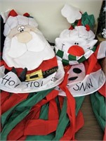 Snowman And Santa Porch Hangers